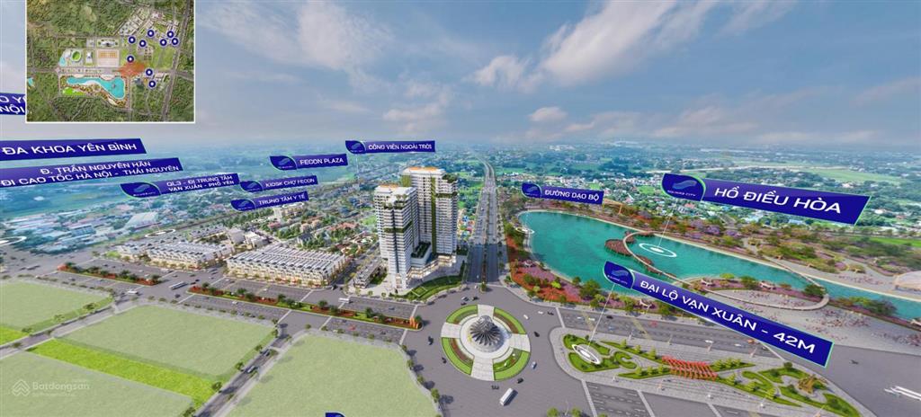 Tiện ích nội khu đẹp nhất p. vạn xuân, phổ yên, tn, có quảng trường lớn thứ hai miền bắc