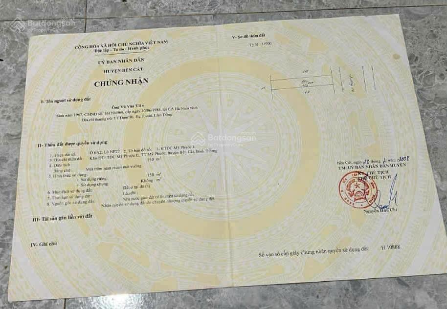 Bán nhanh lô đất đường db5 mỹ phước, bến cát