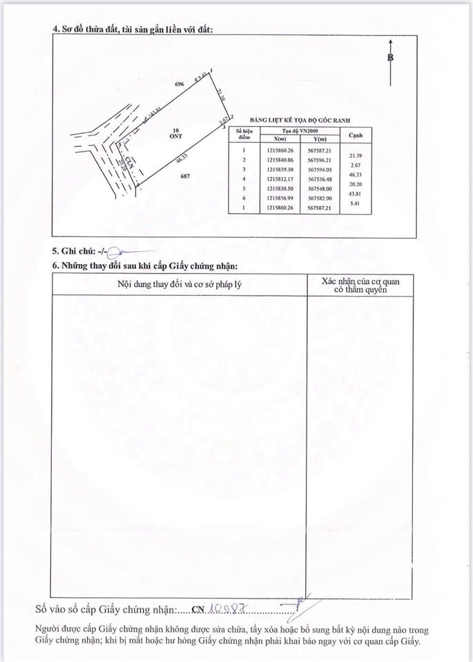 Chính chủ cần bán 1000m2 đất củ chi. ngang 20 x 46 (nở hậu) có 900m2 thổ cư