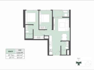 Căn 2n rẻ nhất trục 11 lumiere cổ loa view đại lộ trường sa, giá 7,12 tỷ