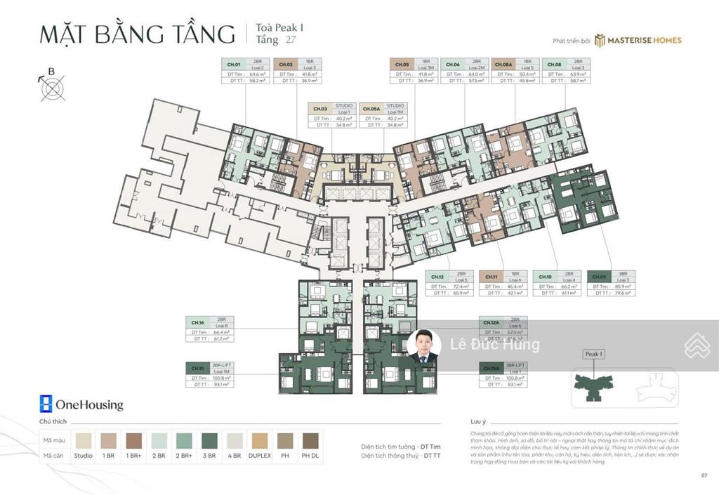 Căn 3n 12,1 tỷ trục 09, 79,6m2 tầng trung view sông, lumière essence peak cổ loa