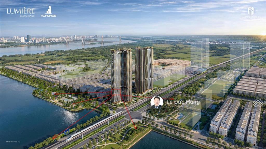 Căn 3n 12,1 tỷ trục 09, 79,6m2 tầng trung view sông, lumière essence peak cổ loa