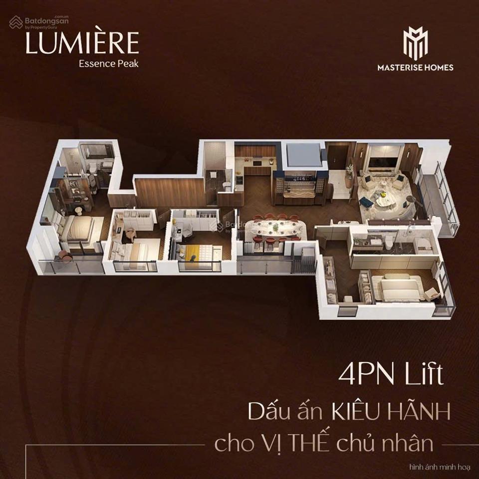 Bán căn hộ 4n, 182,7m2 thang máy riêng | 32,6 tỷ | giá tốt tại lumière essence peak cổ loa