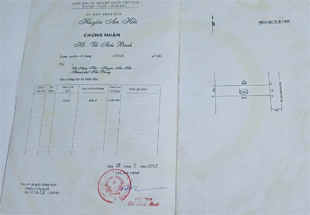 BÁN ĐẤT TÁI ĐỊNH CƯ ĐƯỜNG DỨA, HẢI AN, HẢI PHÒNG  HẠ TẦNG ĐỒNG BỘ, GIÁ TỐT