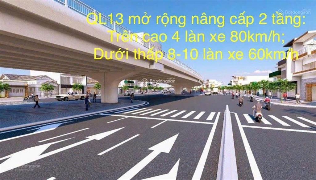 Mặt tiền đường ql13 chuẩn bị mở rộng 60m