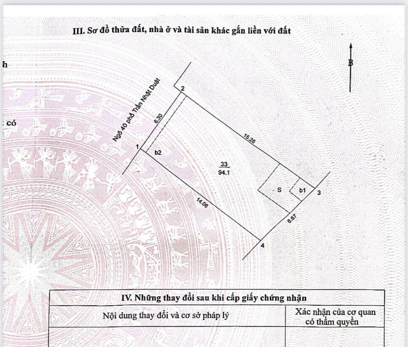 Bán đất chính chủ đẹp xuất sắc tại 2 ngõ 40, đường trần nhật duật, hoàn kiếm, 60 tỷ, 94m2