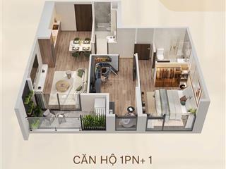 Tiêu chuẩn mas mà căn 1 phòng ngủ 42.7m2, chỉ 2.7 tỷ
