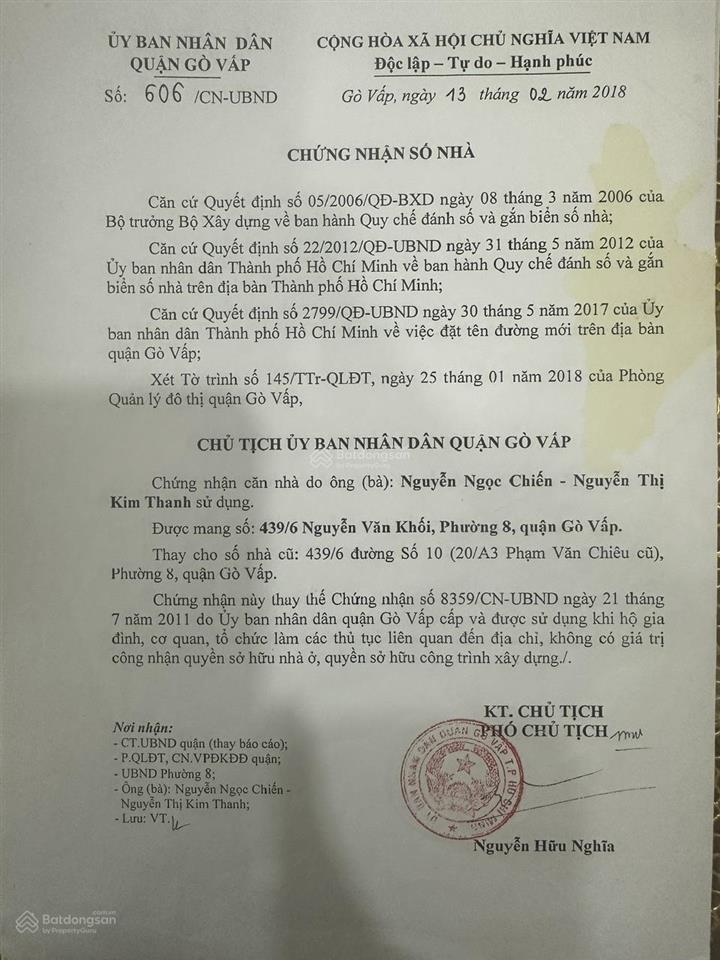 Chính chủ bán nhà 439/6 nguyễn văn khối, gò vấp  ô tô trong nhà  giá 9 tỷ