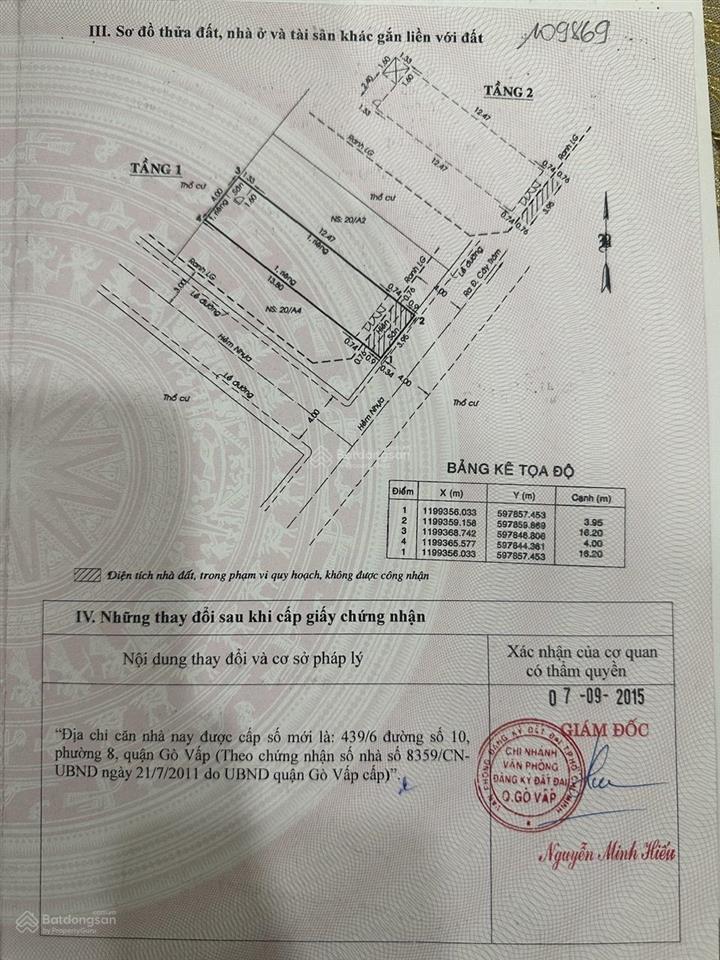 Chính chủ bán nhà 439/6 nguyễn văn khối, gò vấp  ô tô trong nhà  giá 9 tỷ