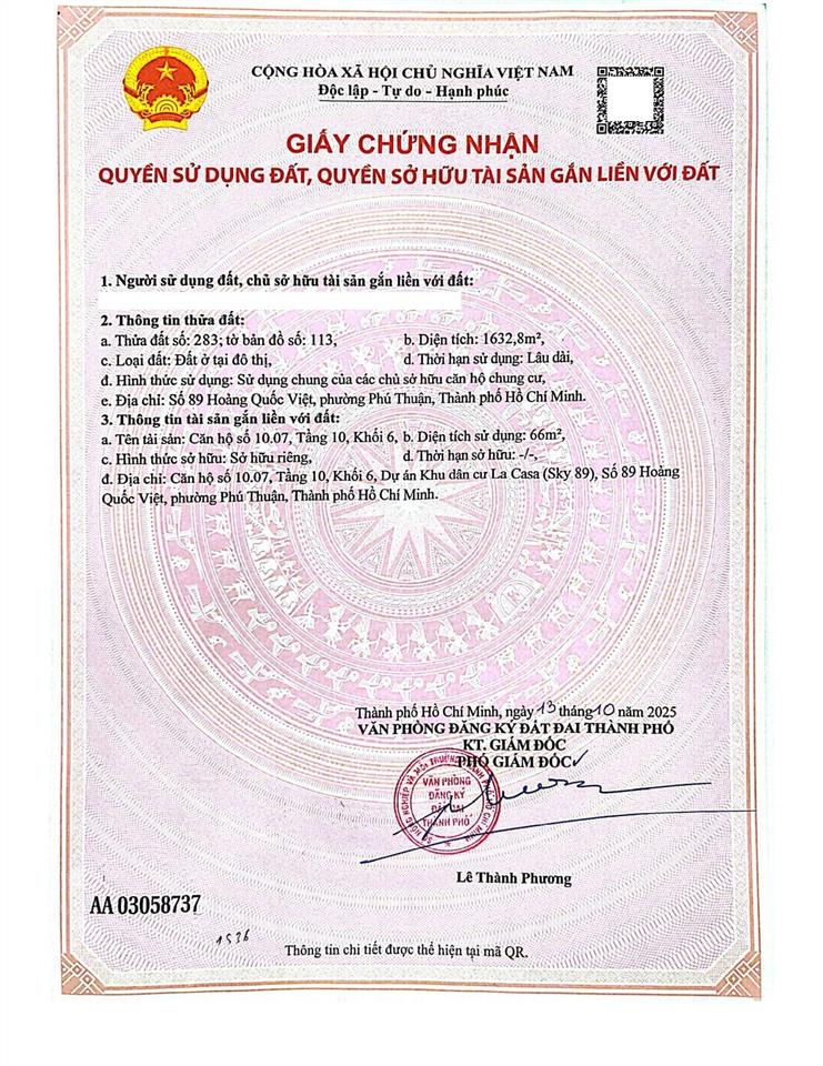 Chính chủ bán cc sky89 phú thuận q7  72m2 view sông  giá 6.0 tỷ