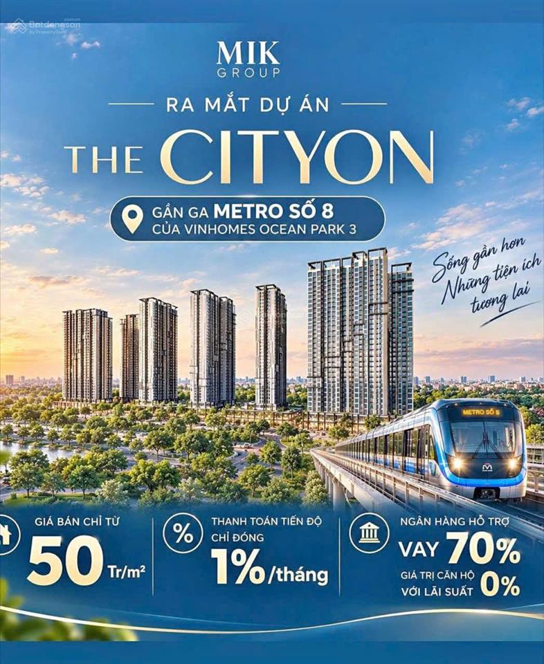 Mở bán căn hộ chung cư cao cấp the cityon  mik group