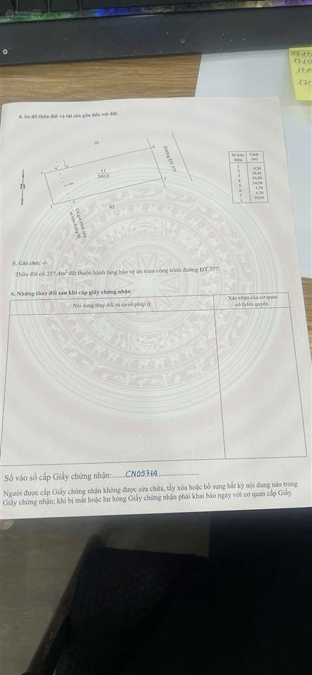 Bán nhà mặt phố tại đường dt 377, khoái châu, diện tích 300m2, giá tốt