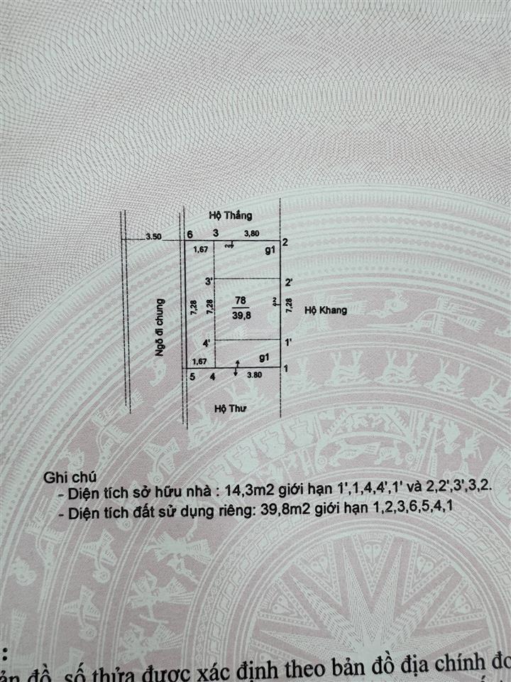 Bán nhà cấp 4 ngõ 98 trần khát chân