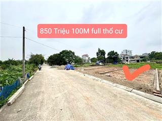 855 triệu sổ đỏ 100m² full thổ cư trục chính sóc sơn