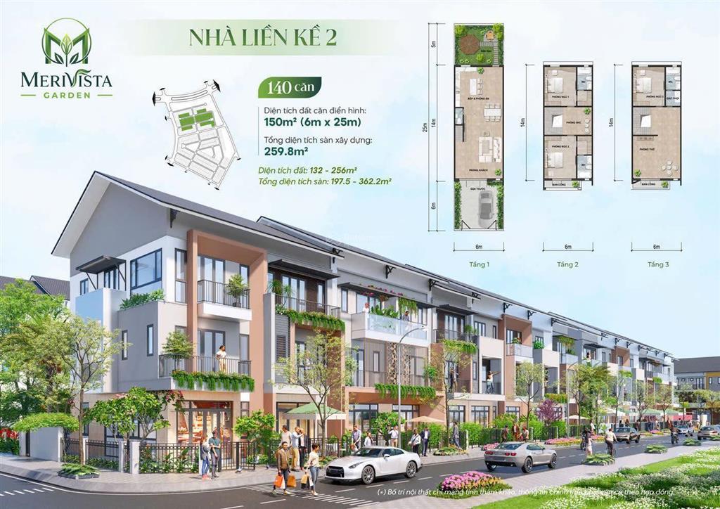 Sở hữu nhà phố merivista vsip nghệ an chỉ từ hơn 1 tỷ, 150m2, 3pn, 3wc, hướng nam