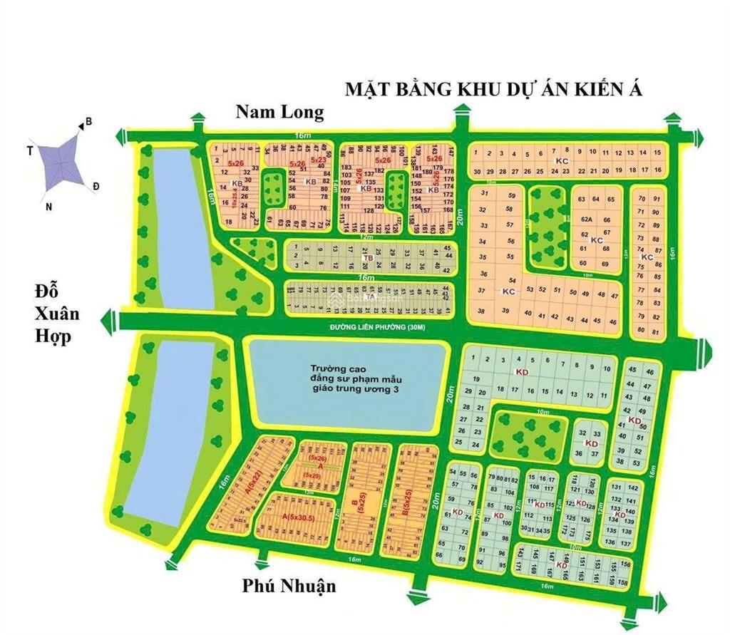 Góc 2 mặt tiền đường 20m kdc kiến á (dt 188m 13,515) chỉ 16,8 tỷ