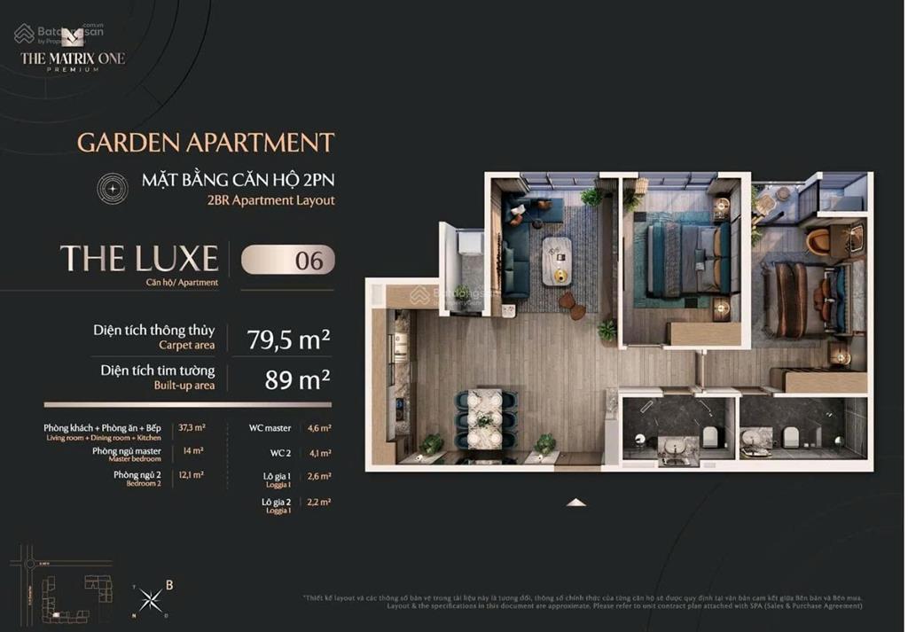 Siêu phẩm 2 ngủ m1.12b.06 dự án the matrixone, 79,5m, giá 11 tỷ.  0336 972 ***