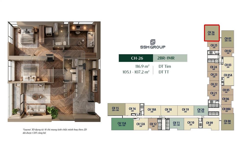 Siêu phẩm 3n view đại lộ 107m dự án cao xà lá, giá 18,49 tỷ.  0336 972 ***