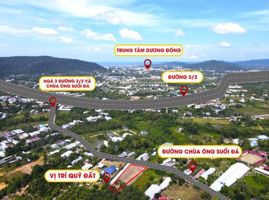Bán đất sổ đỏ chính chủ mt 5,5 m giá 1,4 tỷ đường chùa ông suối đá, cửa dương, phú quốc