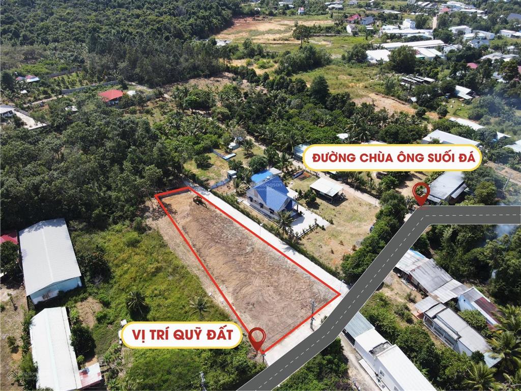 Bán đất sổ đỏ chính chủ mt 5,5 m giá 1,4 tỷ đường chùa ông suối đá, cửa dương, phú quốc