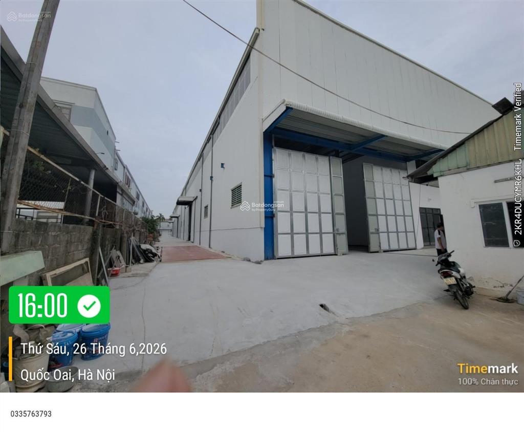 Cho thuê kho xưởng độc lập 3000m2 tại kcn thạch thất  quốc oai, pccc tự động, 400kva, 420 triệu