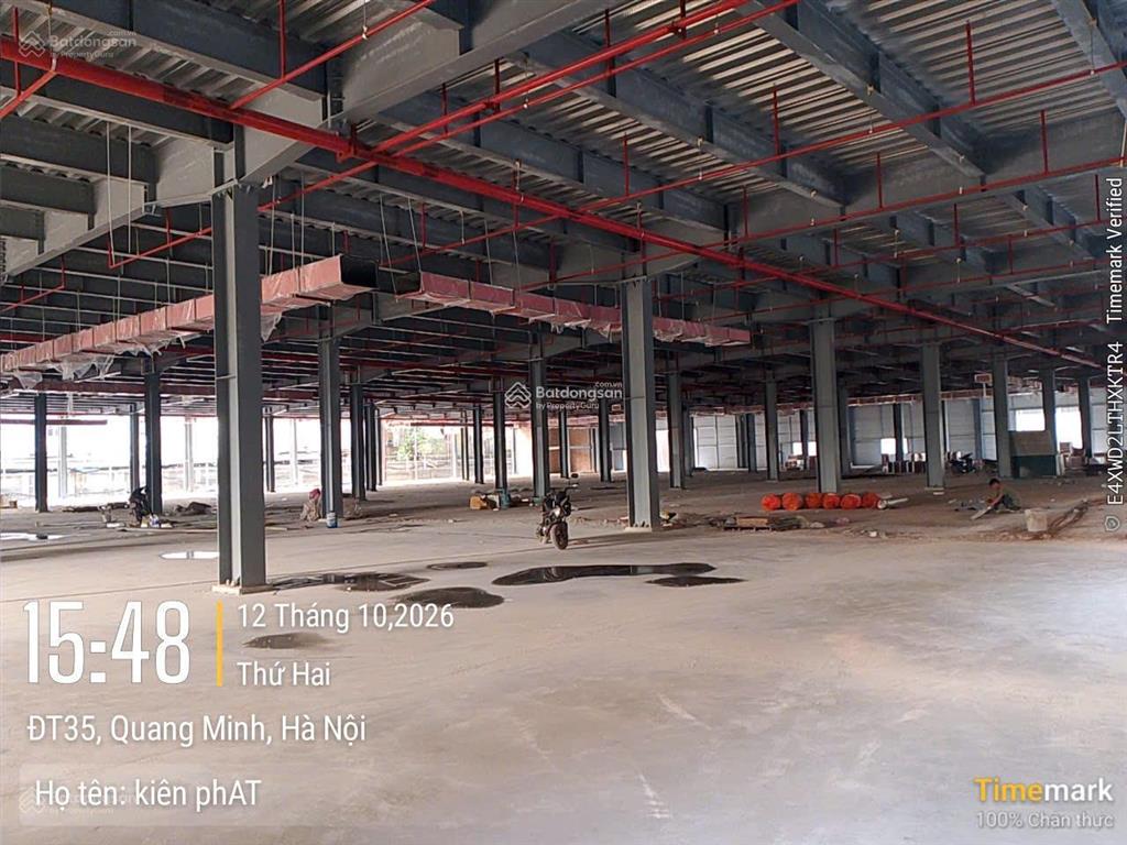 Cho thuê kho xưởng 12000m2 kcn quang minh, mê linh, hà nội, pháp lý chuẩn, pccc nghiệm thu hạng c