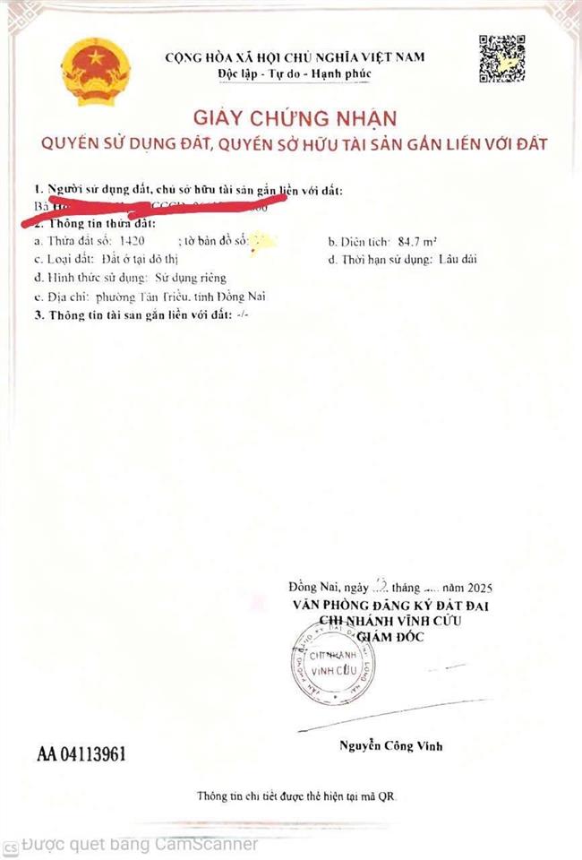 Em có lô đất sổ riêng thổ cư ngay trục 16 trung tâm cần bán