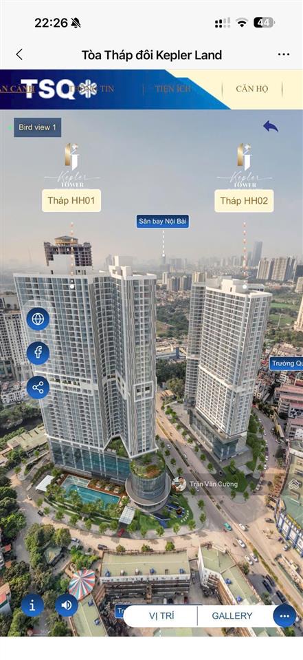 Bán căn trục d08 tháp đôi kepler land, tầng đẹp, diện tích 65.5m2, giá siêu rẻ chỉ 6.580 tỷ