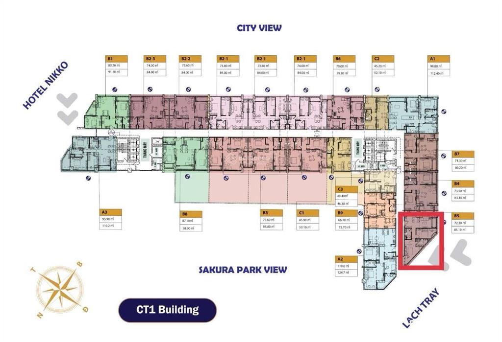 C. khấu 22% căn góc view sông lạch tray 85.1m2 hơn 3tỷ 2n2w  minato hp sống chuẩn nhật  vốn 1,2tỷ