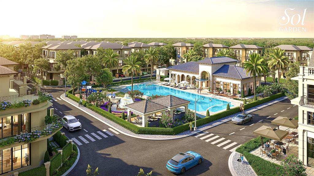 Căn ngoại giao đối diện vườn hoa 90m2 3t sol garden nam long mt 6m hơn 7tỷ đón cầu nguyễn trãi