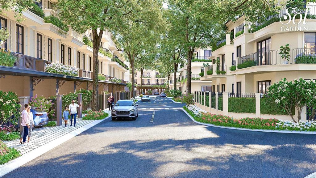 Căn ngoại giao đối diện vườn hoa 90m2 3t sol garden nam long mt 6m hơn 7tỷ đón cầu nguyễn trãi