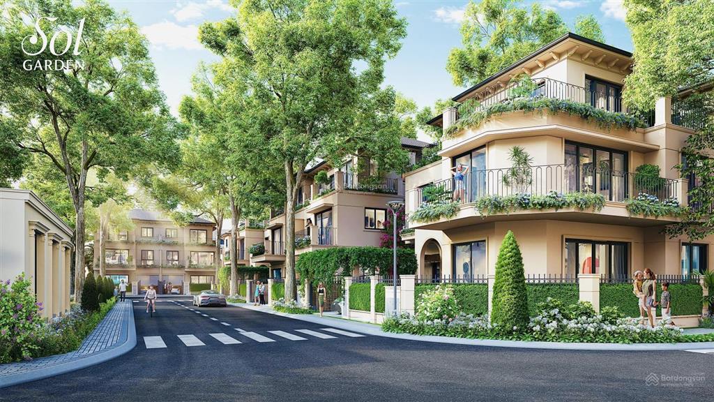 Căn ngoại giao đối diện vườn hoa 90m2 3t sol garden nam long mt 6m hơn 7tỷ đón cầu nguyễn trãi