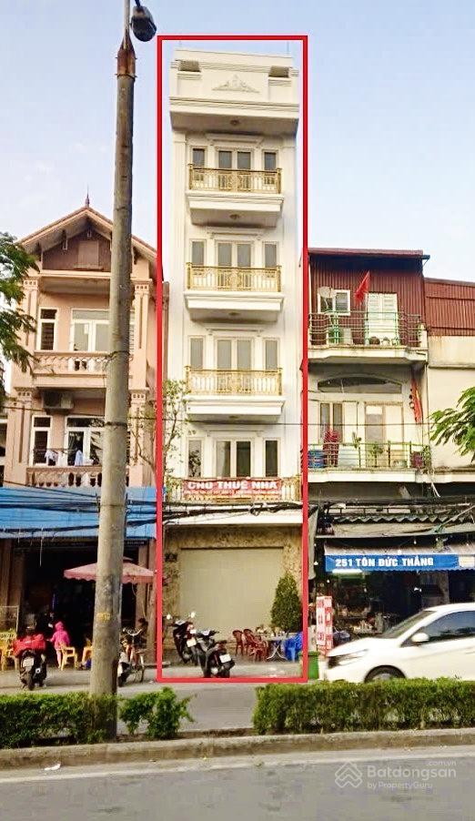 Nhà 6 tầng  thang máy mặt đường tôn đức thắng  55,4m2  mt 4,3m  hè 5m kd sầm uất chợ an đồng