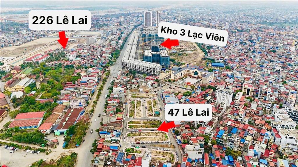 Bán đất 88.9m2 mt 5,5m  47 lê lai nq đường 9m ôtô tránh sđcc xung quanh toàn công viên to  8,7tỷ