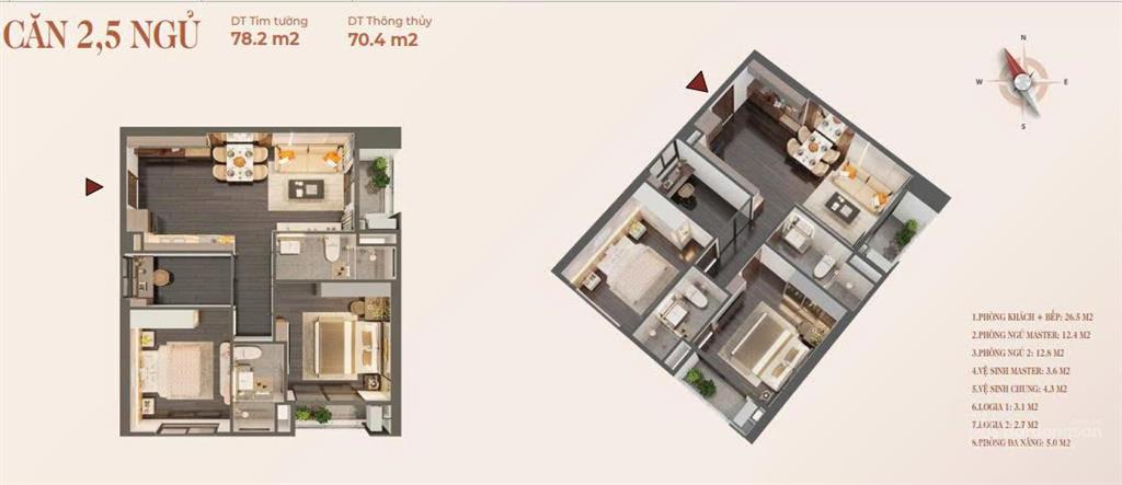 Vốn 1,3 tỷ căn 78m² 2,5pn 2wc hoàng huy rose residence chiết khấu 7% đối diện aeon mall hơn 3 tỷ
