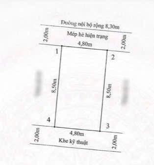 Bán đất lõi trung tâm 40,8m2 mt 4,8m đường 12m ô tô tránh  47 lê lai, nq  giá cực rẻ 97tr/m2 sđcc
