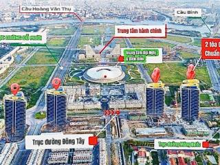 Quỹ căn góc, ngoại giao 70m2 2,5pn view pháo hoa tthc mới hp chỉ có 30 căn của hh2 h.huy new city