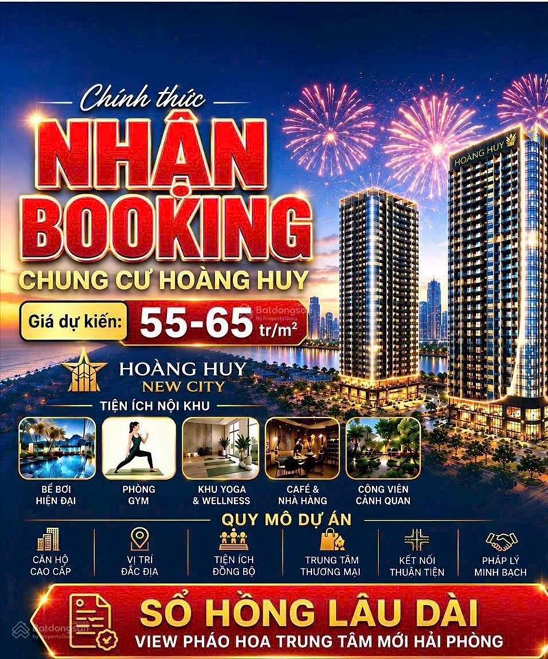 Căn góc, ngoại giao 70m2  2,5pn view pháo hoa tthc mới hp chỉ có 30 căn của hh2  h. huy new city