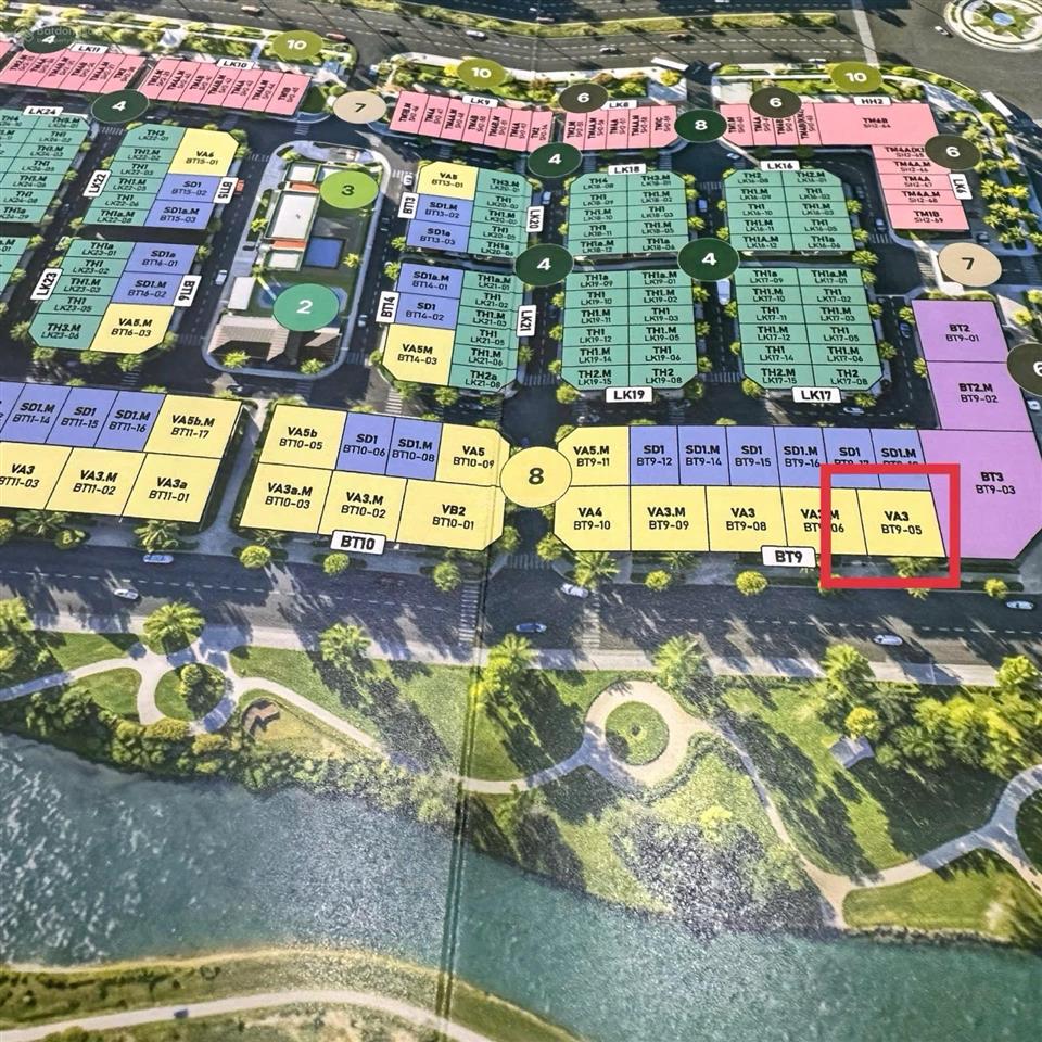 Biệt phủ vip đơn lập góc view sông 303m2  mt 16m  3 tầng, sol garden nam long đón cầu nguyễn trãi