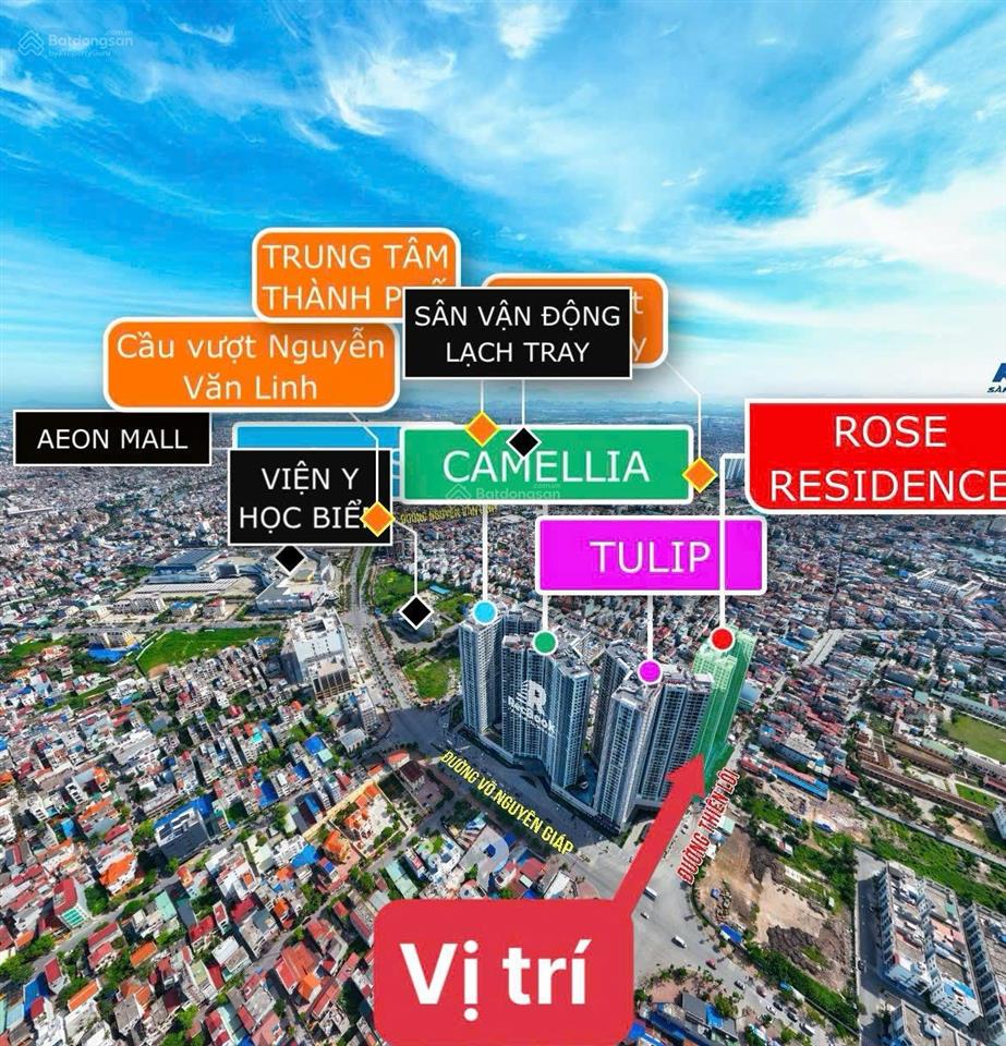 Cđt tặng 999 triệu căn lotus 2n2w 70m2 tầng trung hoàng huy cmc, giá 2,69 tỷ view aeon mall, vinmex