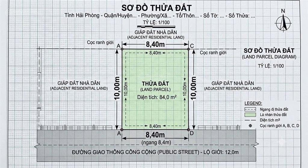 Mặt tiền 8,4m siêu đẹp mặt phố trần nguyên hãn, dt 84,4m2, 4tầng, vỉa hè 5m kdoanh sầm uất bâc 1 hp