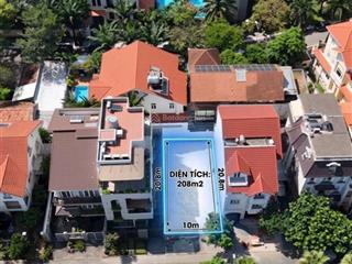 Bán đất thảo điền q2, khu compound cao cấp. dt 208m2. 10x20.8. ctxd 3 tầng + hầm. giá 65 tỷ