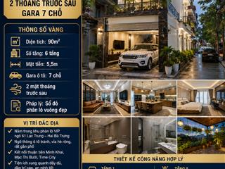Hàng hiếm. ngõ 61 lạc trung  phân lô vip ô tô tránh  90m x 6 tầng  gara 7 chỗ  36,9 tỷ