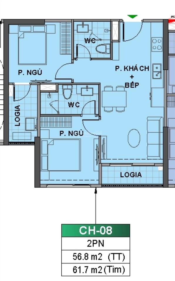 Bán căn 2pn 2wc 57m2, giá 3,9 tỷ tầng trung phân khu cao cấp london