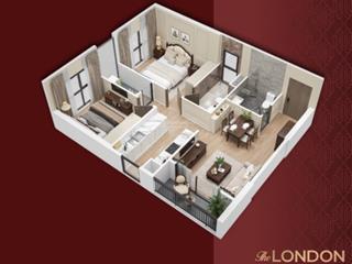 Hiếm! căn góc 2pn london 64m2 thoáng 2 mặt, thiết kế đẹp, 4,35 tỷ tt giãn 2 năm