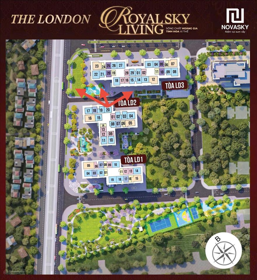 Hiếm! căn góc 2pn góc 64m2 giá 4,150 tỷ thoáng 2 mặt, tầng trung view thoáng  phân khu london