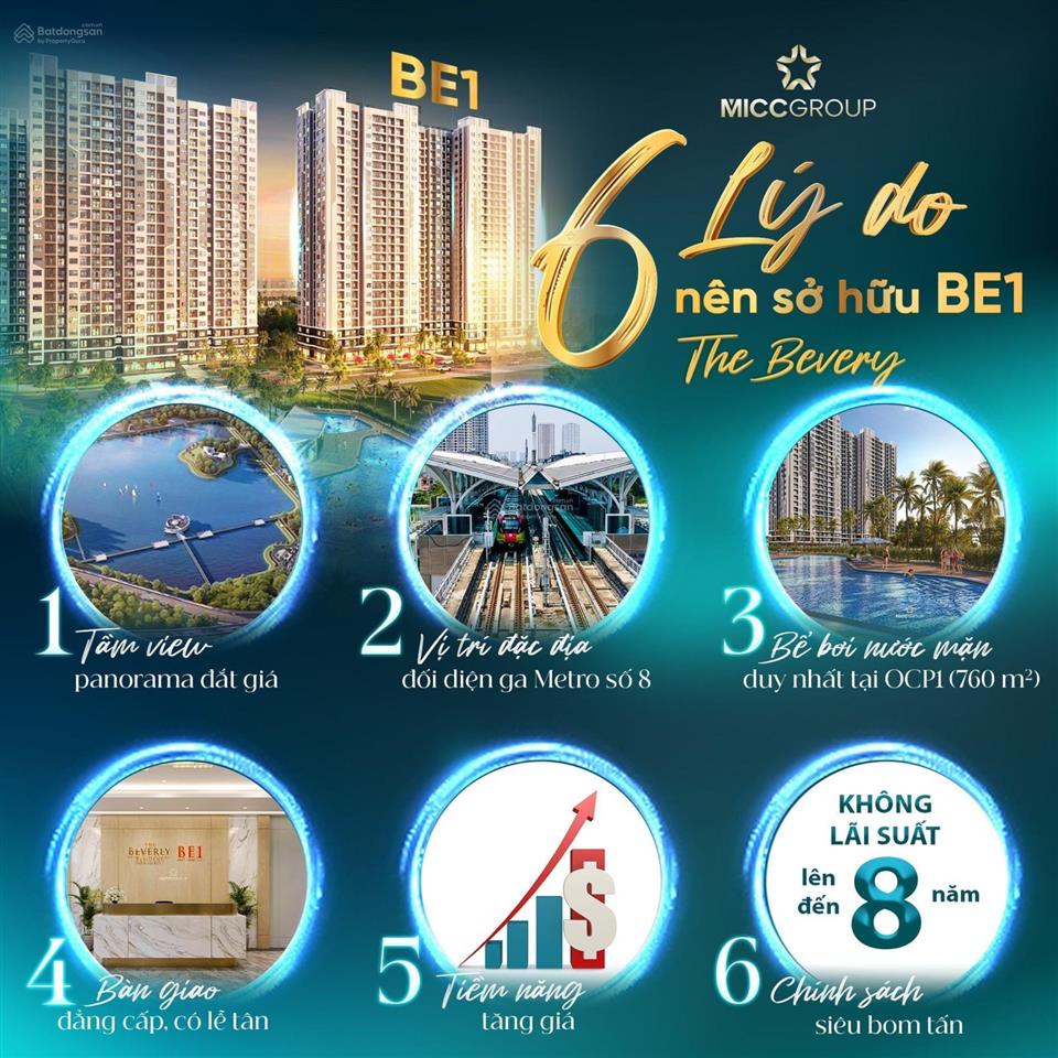 Bán căn 2pn 54.4m² giá 3,6 tỷ beverly tầng trung, view đẹp nhìn bể bơi & tòa văn phòng + ga metro