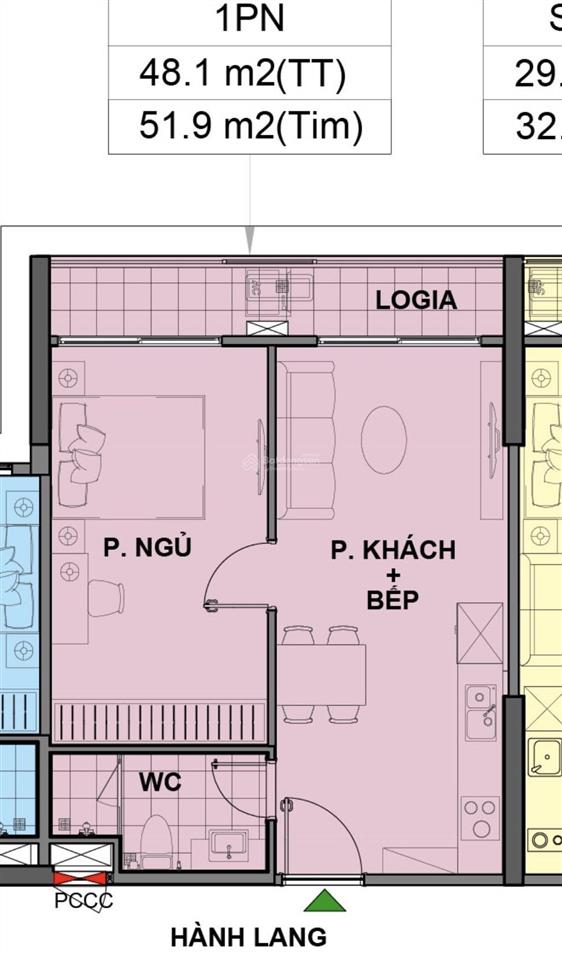 Giá tốt beverly 1pn 48,1m giá 3,05 tỷ tầng đẹp hướng mát  phân khu cao cấp beverly