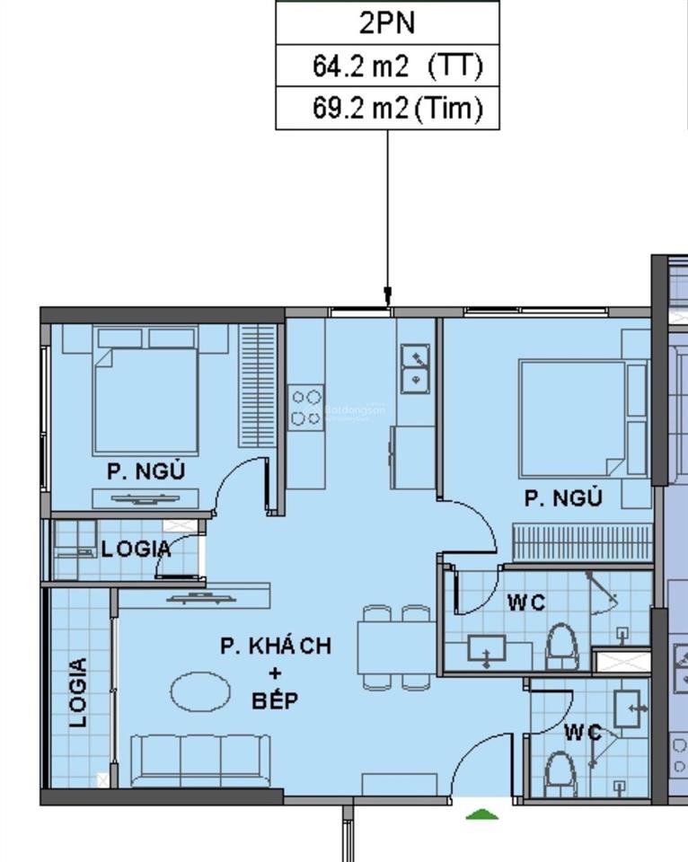 Căn góc 2pn 64m2 chỉ 58 triệu/m| giá tốt london ocean park