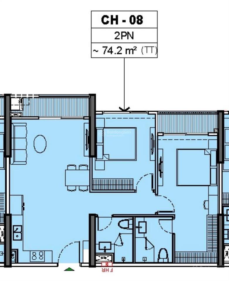 Căn 2pn diện tích lớn 74m², giá tốt chỉ 4,6 tỷ  view bể bơi phân khu cao cấp paris
